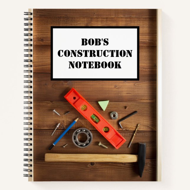 Personalised Construction Notebook (Front)