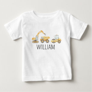 Personalised Construction Shirt, Equipment Shirt, Baby T-Shirt