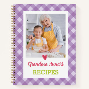 Personalised Cookbook (Your Photo) Recipe Notebook