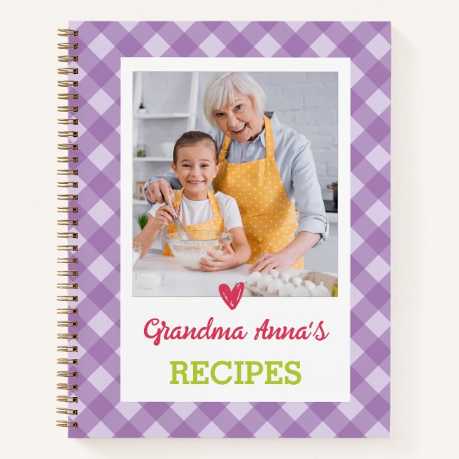 Personalised Cookbook (Your Photo) Recipe Notebook (Front)