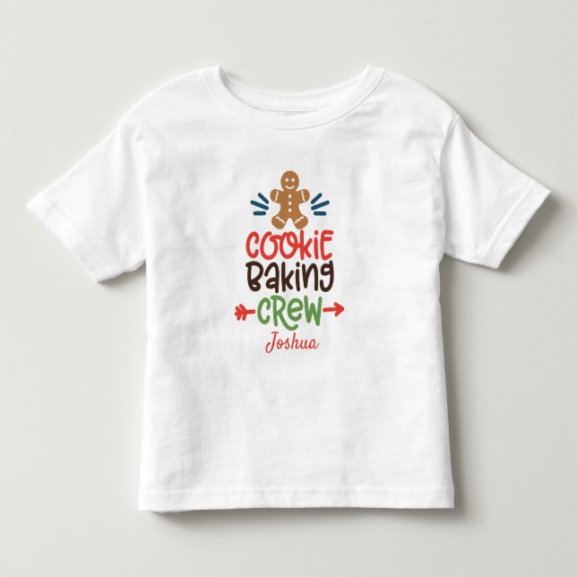 Personalised Cookie  Baking Crew Toddler T-Shirt (Front)