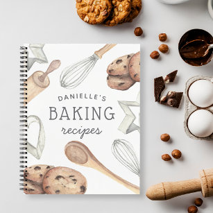 Personalised Cookie Baking Recipe Notebook