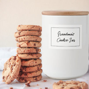 Personalised Cookie Label, Grandma's Cookie Jar Food Label