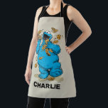 Personalised Cookie Monster Crazy Cookies Apron<br><div class="desc">Cookie Monster goes crazy over cookies!       ©  2022 Sesame Workshop. www.sesamestreet.org</div>