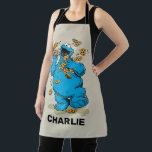 Personalised Cookie Monster Crazy Cookies Apron<br><div class="desc">Cookie Monster goes crazy over cookies!       ©  2022 Sesame Workshop. www.sesamestreet.org</div>