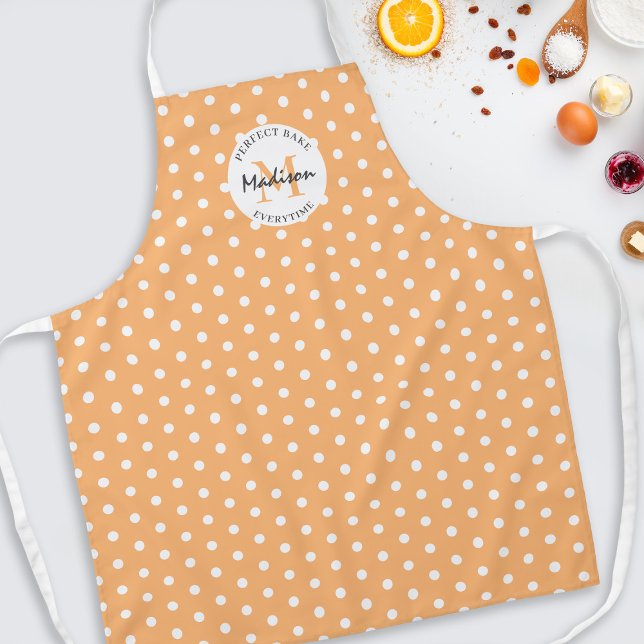 Personalised Cooking Vintage Peach Apron (Creator Uploaded)