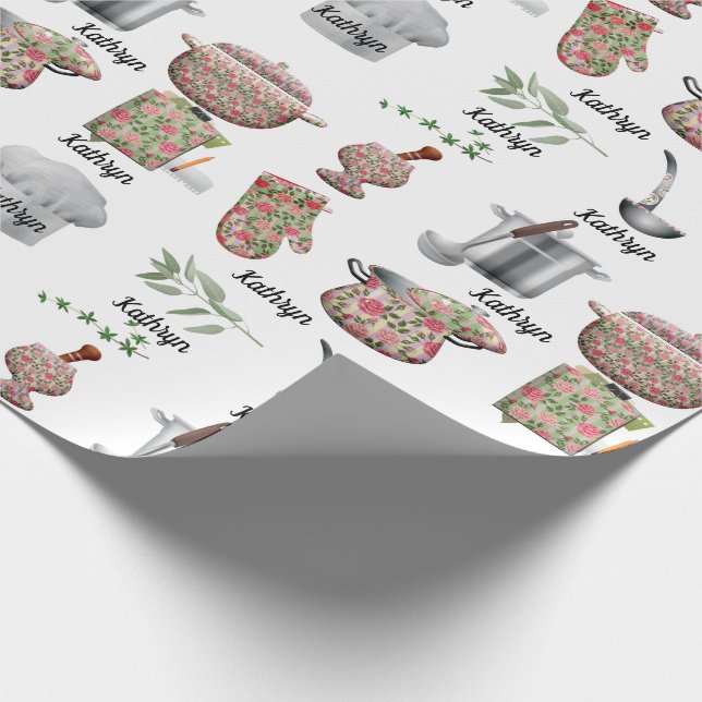 Personalised Cookware Multi-Occasion Wrapping Paper (Corner)