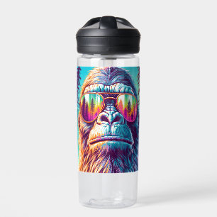 Personalised Cool Bigfoot in Hip Sunglasses Water Bottle