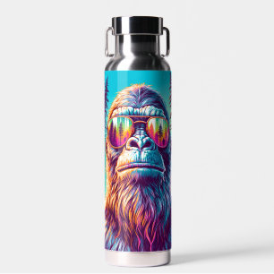 Personalised Cool Bigfoot in Hip Sunglasses Water Bottle