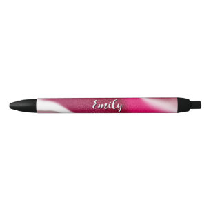 Personalised Cool Candy Cane Red Christmas Gift Black Ink Pen