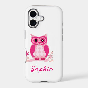 Personalised Cool Cute Unique Groovy Pink Owl