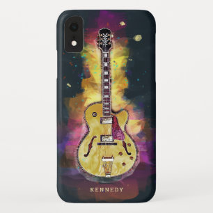Personalised Cool Funky Abstract Guitar Art iPhone XR Case