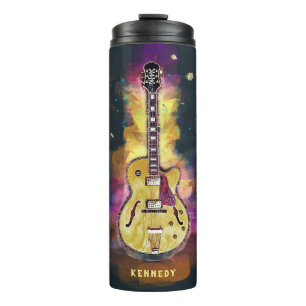 Personalised Cool Funky Abstract Guitar Art Thermal Tumbler