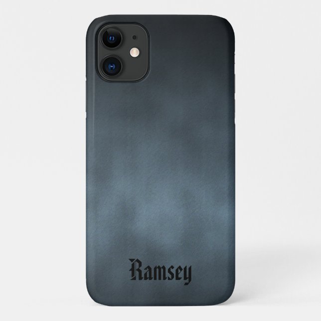 Personalised Cool Grey Goth Ombre Art Case-Mate iPhone Case (Back)