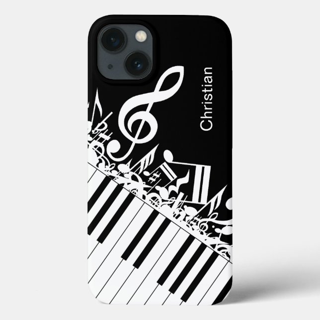 Personalised cool Musical Notes and Piano Keys Case-Mate iPhone Case (Back)
