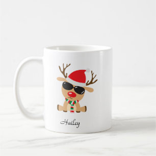 Personalised Cool Reindeer Mug