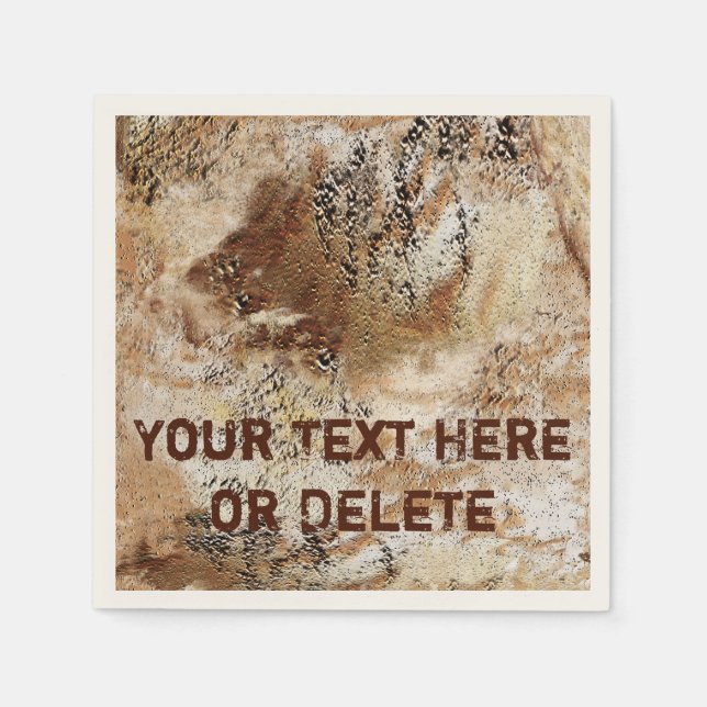 Personalised Cool Rustic Paper Napkins (Front)