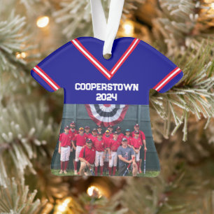 Personalised Cooperstown Team Photo Shirt Keepsake Ornament