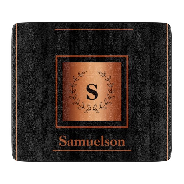 Personalised Copper-Embellished Cutting Board (Front)