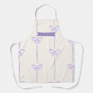 Personalised Coquette Bow Name Girly Aesthetic Apron