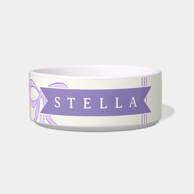 Personalised Coquette Bow Name Girly Aesthetic Bowl (Front)