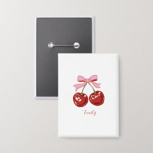 Personalised Coquette Cherry Bow Name