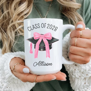 Personalised Coquette Graduation Mug Gift for Her