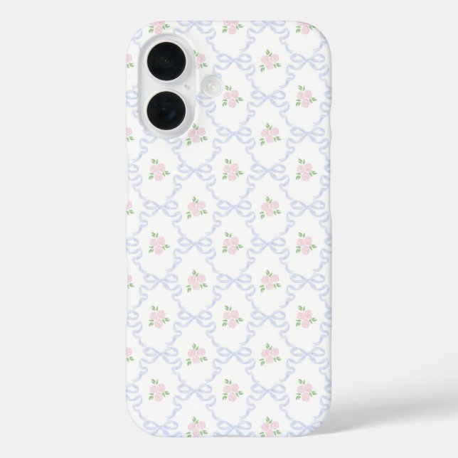 Personalised Coquette Preppy Floral  Case-Mate iPhone Case (Back)