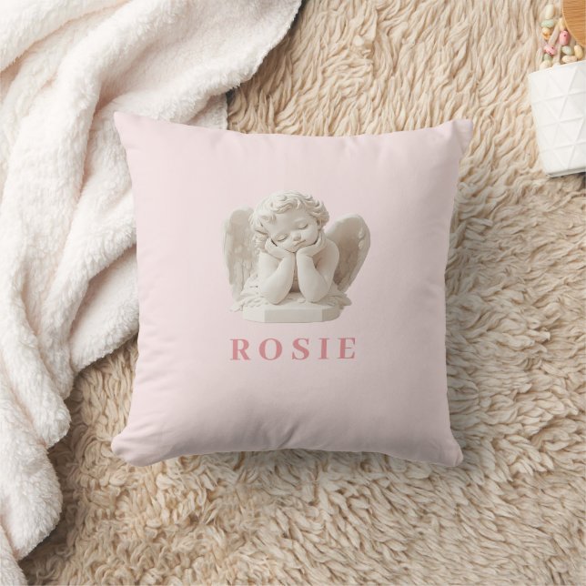 Personalised Coquette Sleeping Angel Sculpture Cushion (Blanket)