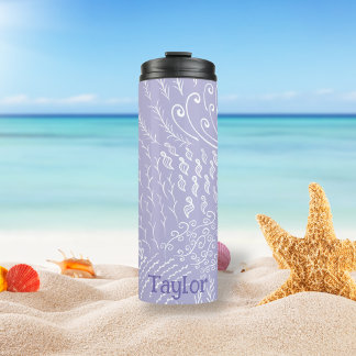 Personalised | Coral Reef Shell Print Thermal Tumbler