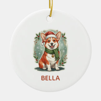 Personalised Corgi Christmas Ornament