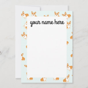 Personalised Corgi Notecards