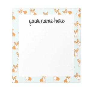 Personalised Corgi Notepad