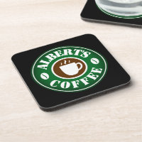 Personalised cork back coffee and drink coasters