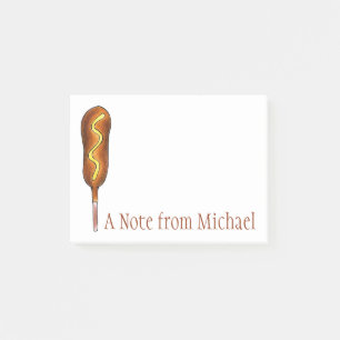 Personalised Corn Dog Corndog w/ Mustard Post Its Post-it Notes