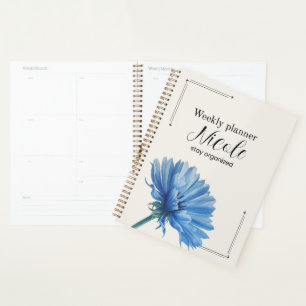 Personalised Cornflower Weekly Planner 