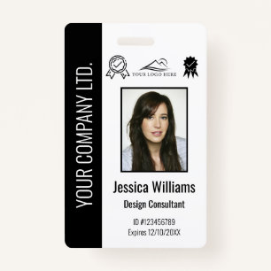 Personalised Corporate Certified Employee Black ID ID Badge