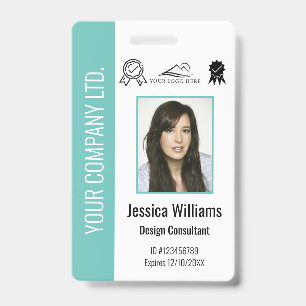 Personalised Corporate Certified Employee Teal ID Badge
