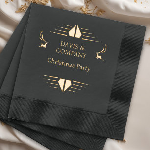 Personalised Corporate Christmas Party Foil Napkins
