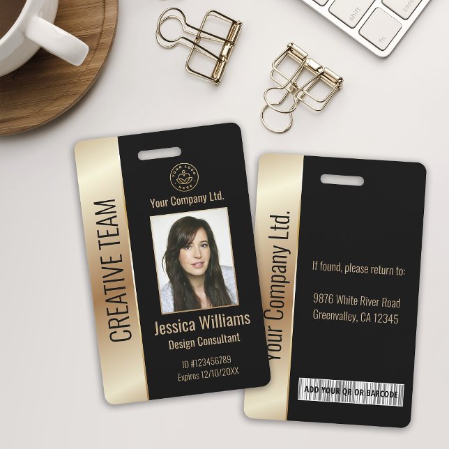 Personalised Corporate Employee Black ID Badge (Creator Uploaded)