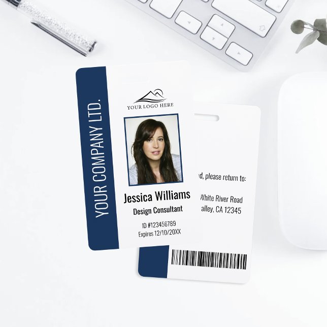 Personalised Corporate Employee Blue ID Badge (Creator Uploaded)