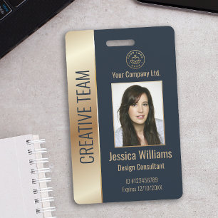 Personalised Corporate Employee Blue ID ID Badge