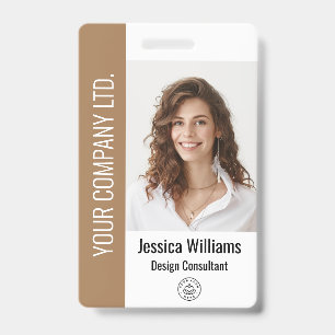 Personalised Corporate Employee Brown ID Badge