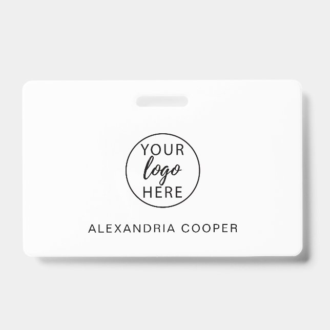 Personalised Corporate Employee Company Logo  ID Badge (Front)