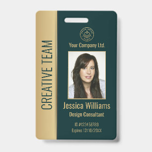 Personalised Corporate Employee Green ID Badge