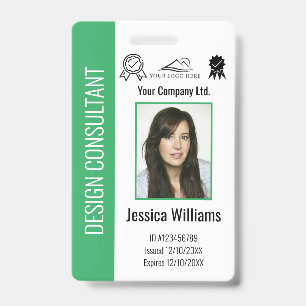 Personalised Corporate Employee Green ID  Badge