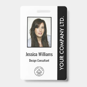 Personalised Corporate Employee ID Badge Black