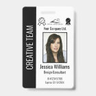 Personalised Corporate Employee ID Badge Black