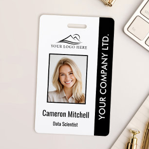 Personalised Corporate Employee ID Badge Black