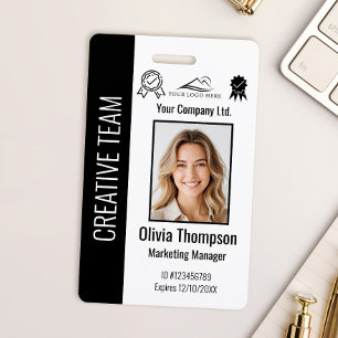 Personalised Corporate Employee ID Badge Black